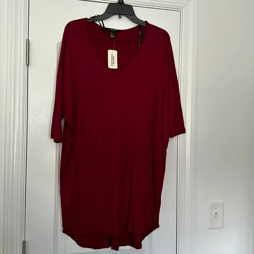 Forever 21 Raspberry Tunic - Picture 1 of 4